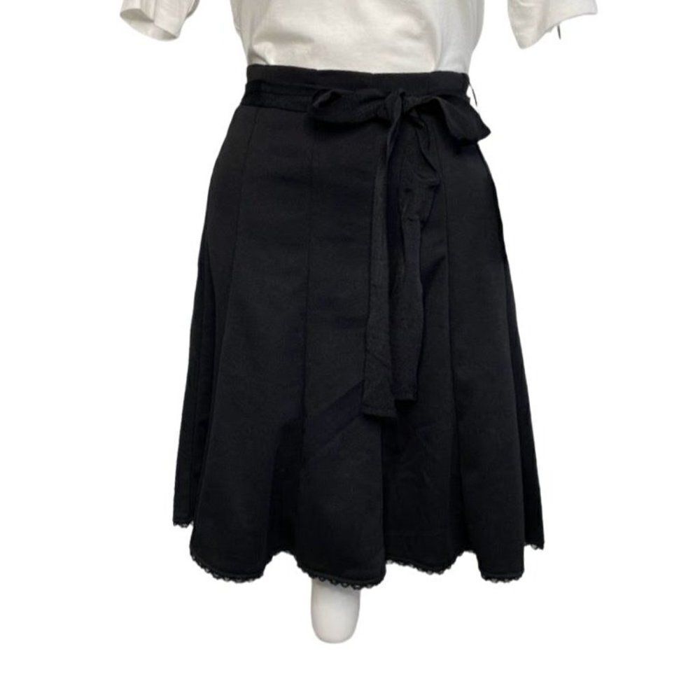 Juniors LBK Black A LIne Full‎ Vertical Seams Skirt Sz 7 NEW